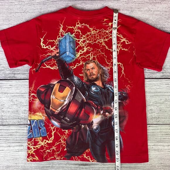 2012 Avengers Marvel Hulk, Flash, & Friends All Over Print T-shirt - Picture 4 of 6